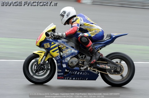 2010-05-08 Monza 0210 - La Roggia - Superstock 1000 - Free Practice - Marco Bussolotti - Honda CBR1000RR